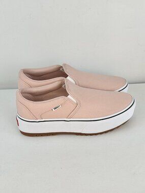 Women's 10 - Vans Asher Platform Slip-On Trainers Sneaker - Dusty Rose - 500714